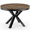 Išskleidžiamas stalas VIGUS Ø120(196) truffle brown