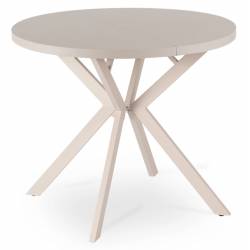 Išskleidžiamas stalas RIO Ø80(160) kreminis