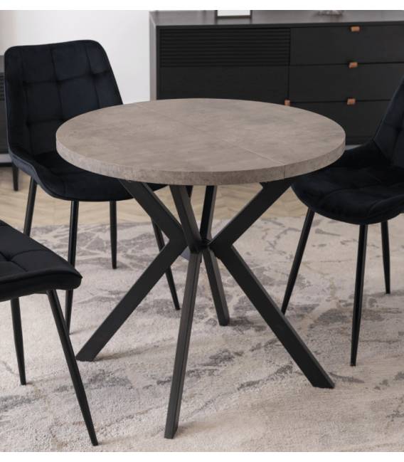 Išskleidžiamas stalas RIO Ø80(160) pilkas