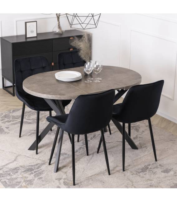 Išskleidžiamas stalas RIO Ø80(160) pilkas