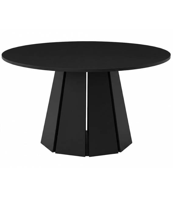 Išskleidžiamas apvalus stalas BRONX Ø100(180)x76 juodas