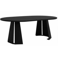 Išskleidžiamas apvalus stalas BRONX Ø100(180)x76 juodas