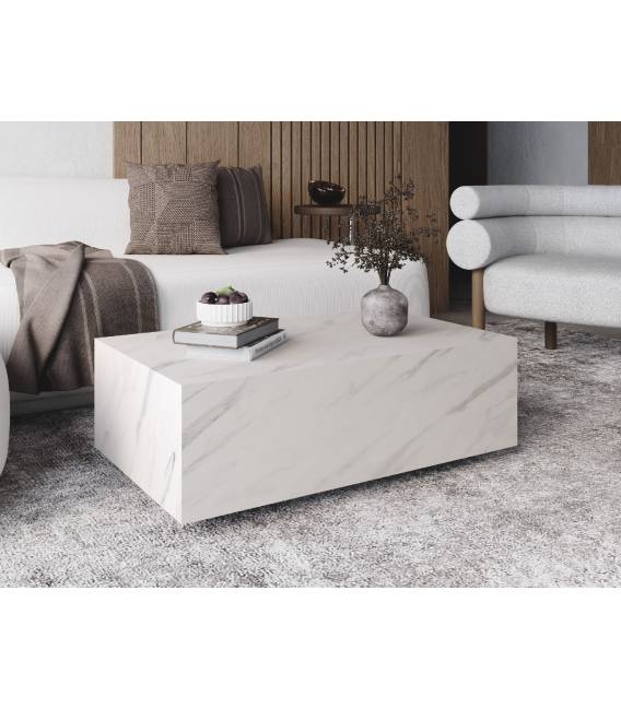 Kavos staliukas CUBE 90x55 crystal marble