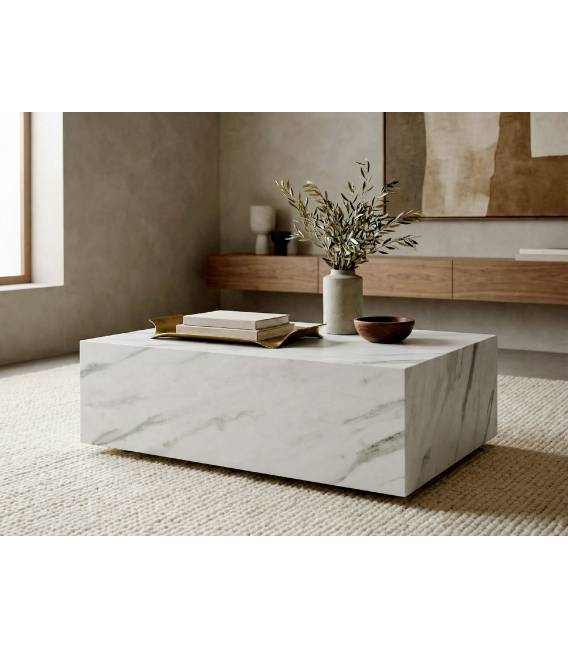 Kavos staliukas CUBE 90x55 crystal marble