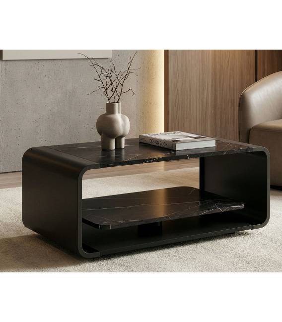 Kavos staliukas OLIE 100x50 pietra grigia/ juodas