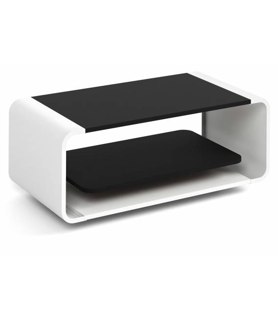 Kavos staliukas OLIE 100x50 juodas/ baltas