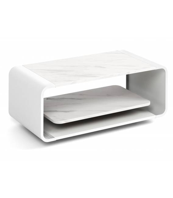 Kavos staliukas OLIE 100x50 bianco marble/ baltas