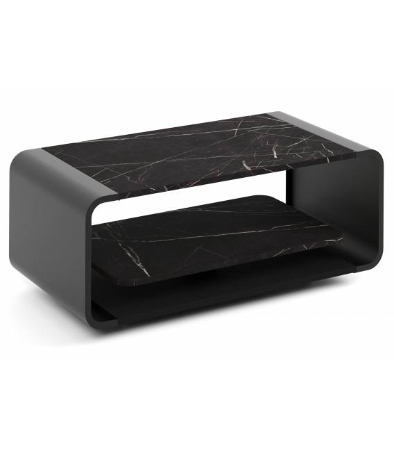 Kavos staliukas OLIE 100x50 grigia pietra/ juodas