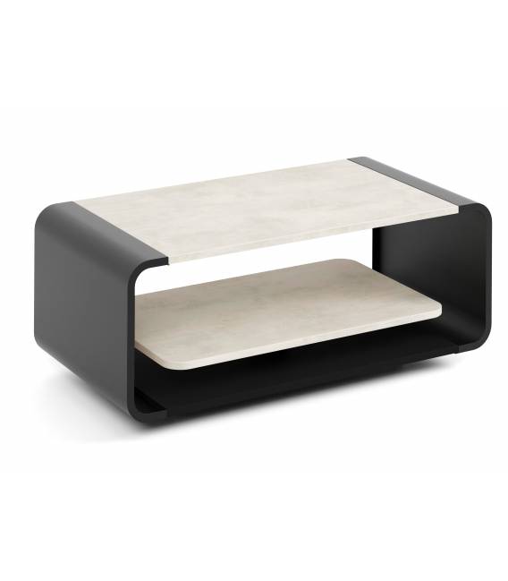 Kavos staliukas OLIE 100x50 white chromix/ juodas