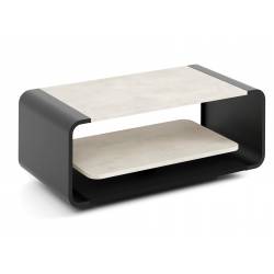 Kavos staliukas OLIE 100x50 white chromix/ juodas