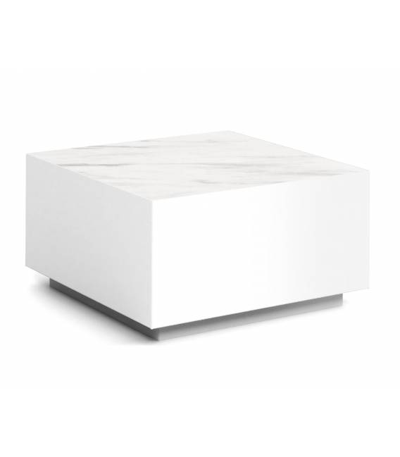 Kavos staliukas DAQU 65x65 bianco marble/ baltas