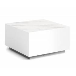 Kavos staliukas DAQU 65x65 bianco marble/ baltas