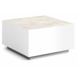 Kavos staliukas DAQU 65x65 white chromix/ baltas