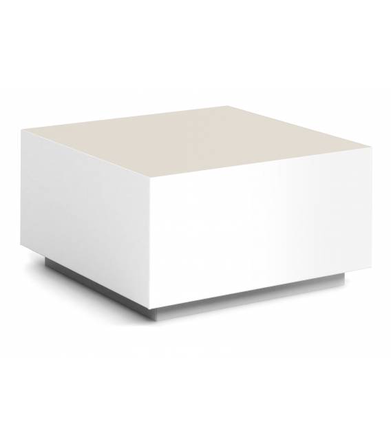 Kavos staliukas DAQU 65x65 cashmere/ baltas