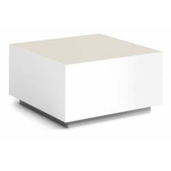 Kavos staliukas DAQU 65x65 cashmere/ baltas