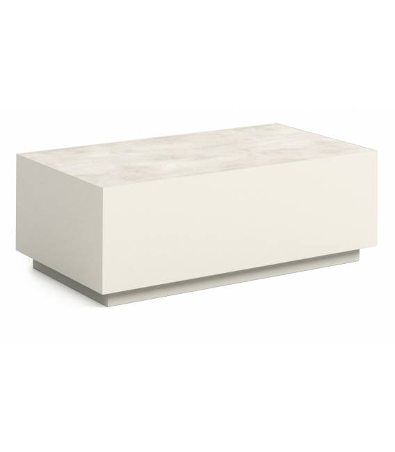 Kavos staliukas SIROM 100x55 white chromix/ smėlio