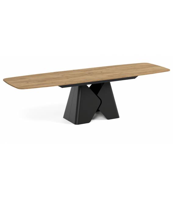 Išskleidžiamas stalas PRIMA 180(270)x90 lancelot/ juodos kojos