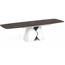 Išskleidžiamas stalas PRIMA 180(270)x90 dark atelier/ smėlio kojos