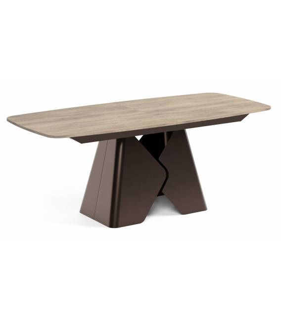 Išskleidžiamas stalas PRIMA 180(270)x90 teracotta/ rudos kojos