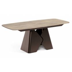 Išskleidžiamas stalas PRIMA 180(270)x90 teracotta/ rudos kojos