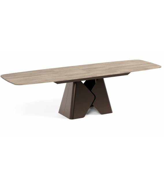 Išskleidžiamas stalas PRIMA 180(270)x90 teracotta/ rudos kojos