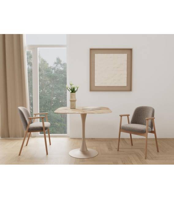 Stalas 25131 90x90 rusvas