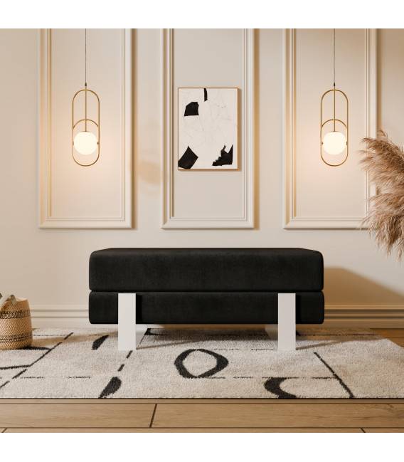 Suoliukas DEVELI 100x35 juodas/ baltos kojos