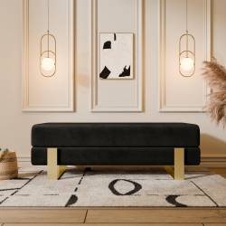 Suoliukas DEVELI 80x35 juodas/ auksinės kojos