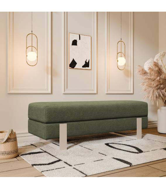 Suoliukas DEVELI 100x35 žalias/ kašmyro kojos