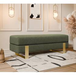 Suoliukas DEVELI 100x35 žalias/ auksinės kojos