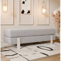 Suoliukas DEVELI 100x35 pilkas/ baltos kojos