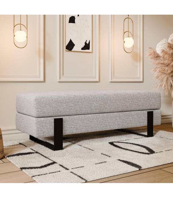 Suoliukas DEVELI 100x35 pilkas/ juodos kojos