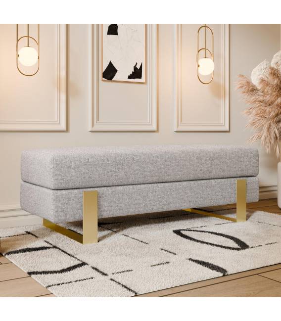 Suoliukas DEVELI 100x35 pilkas/ auksinės kojos