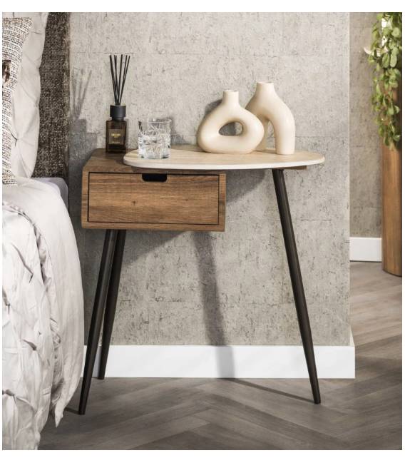 Naktinė spintelė TRAVINO 60x35 ruda