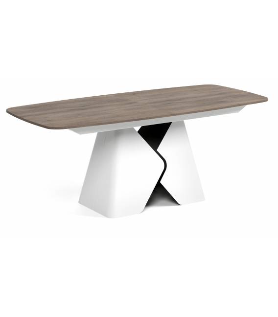 Išskleidžiamas stalas PRIMA 200(290)x90 cremona/ baltos kojos