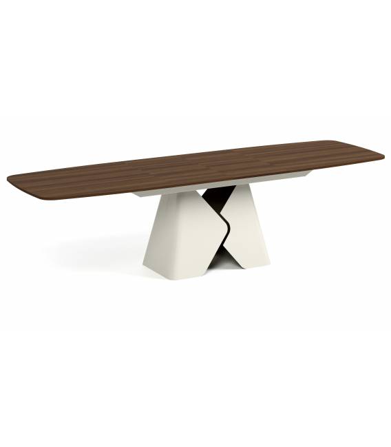 Išskleidžiamas stalas PRIMA 200(290)x90 tobaco/ smėlio kojos