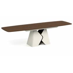 Išskleidžiamas stalas PRIMA 200(290)x90 tobaco/ smėlio kojos