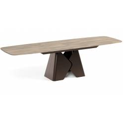 Išskleidžiamas stalas PRIMA 200(290)x90 teracotta/ rudos kojos