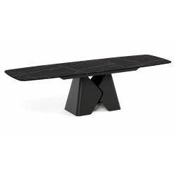 Išskleidžiamas stalas PRIMA 200(290)x90 pietra grigia/ juodos kojos