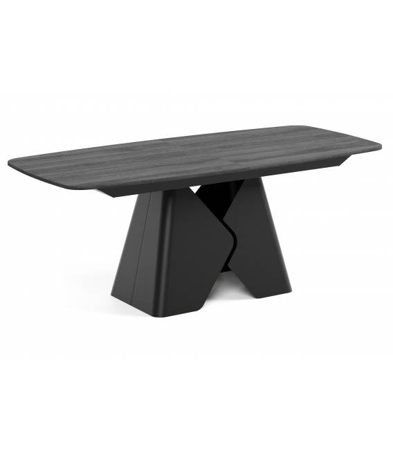 Išskleidžiamas stalas PRIMA 200(290)x90 antracite/ juodos kojos