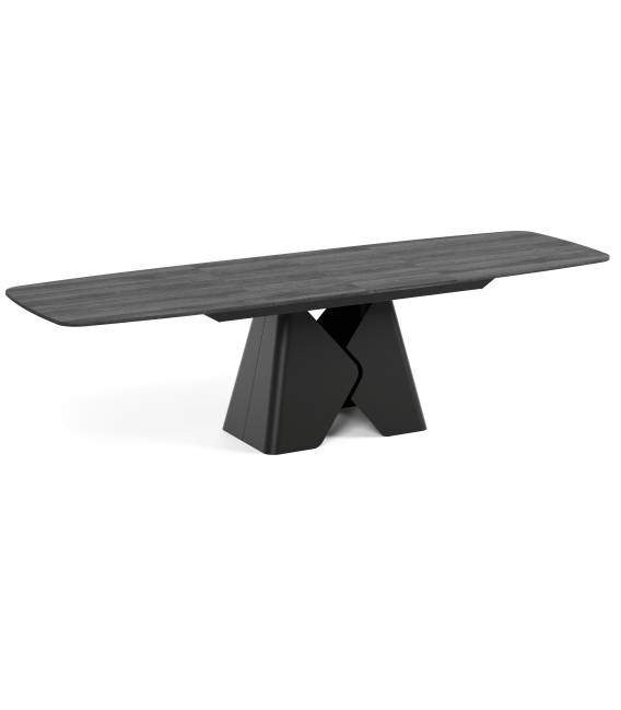 Išskleidžiamas stalas PRIMA 200(290)x90 antracite/ juodos kojos