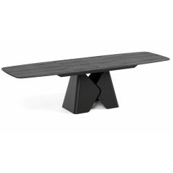 Išskleidžiamas stalas PRIMA 200(290)x90 antracite/ juodos kojos