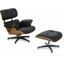 Fotelis MERLO juodas/rudas