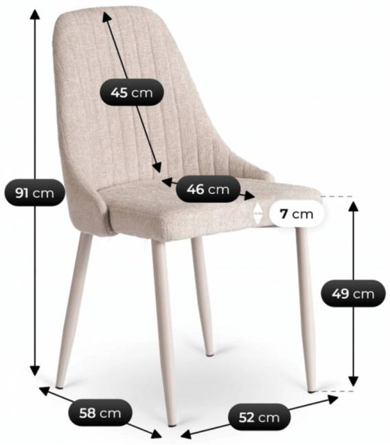 Kėdė RONI kreminė