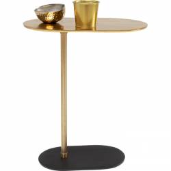 Šoninis staliukas SLIDE 50x30 auksinis/juodas