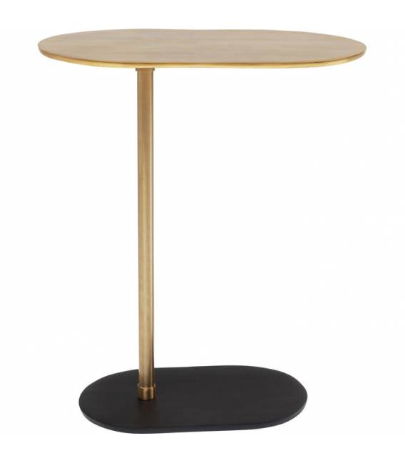 Šoninis staliukas SLIDE 50x30 auksinis/juodas