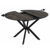 Išskleidžiamas stalas BOKO Ø110(145) tamsiai pilkas/juoda koja