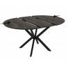 Išskleidžiamas stalas BOKO Ø110(145) tamsiai pilkas/juoda koja