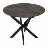 Išskleidžiamas stalas TARU Ø95(125) tamsiai pilkas/ juoda koja