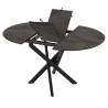 Išskleidžiamas stalas TARU Ø95(125) tamsiai pilkas/ juoda koja